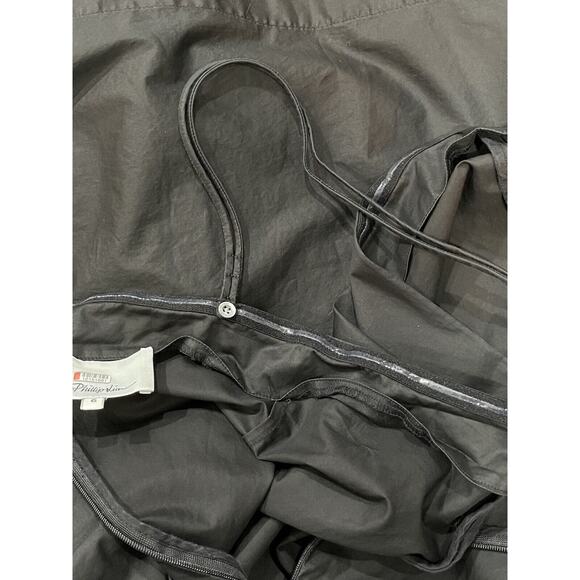 3.1 PHILLIP LIM Spaghetti Straps Hourglass Midi Dress Pockets Black Sz 6 - Picture 8 of 9
